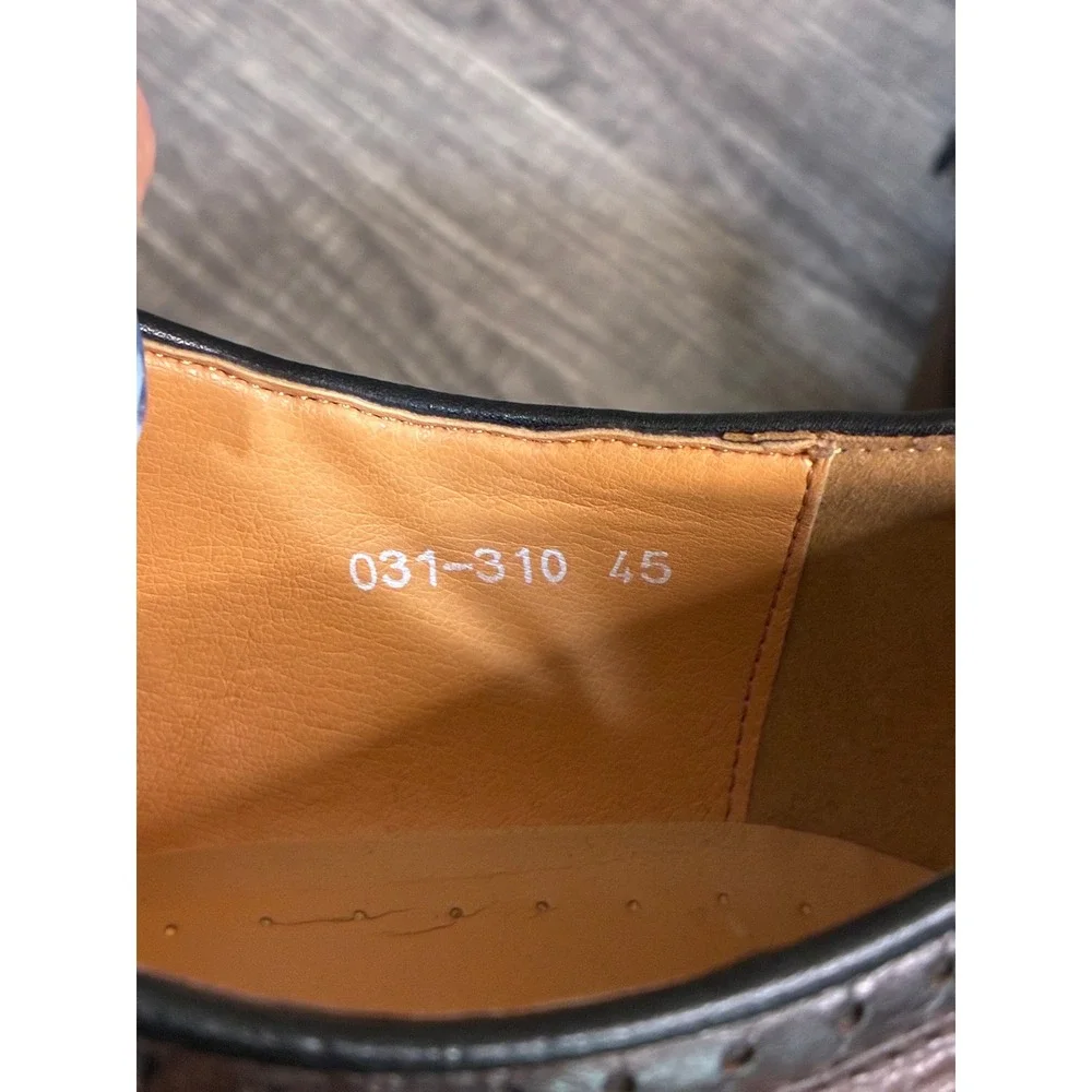 Daochen Two Tone Brown Leather Oxford Dress Shoes EU 45 031 